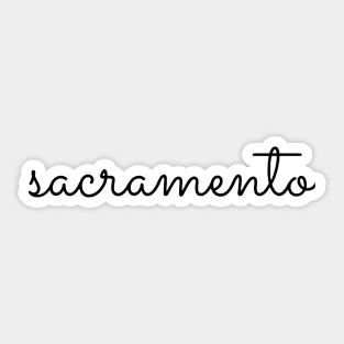 "sacramento" in sacramento font Sticker